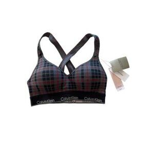 CALVIN KLEIN Modern Cotton Holiday Padded Bralette Size M NWT $46